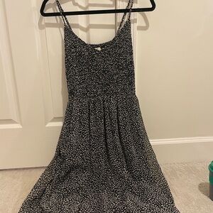 Black and White Cheetah Patterned Maxi Dress, Size L
